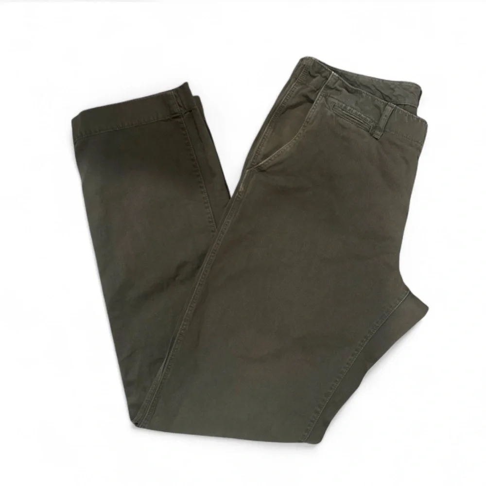 J. Crew Olive Green Cotton Twill Men’s Trousers Size W33 x L34